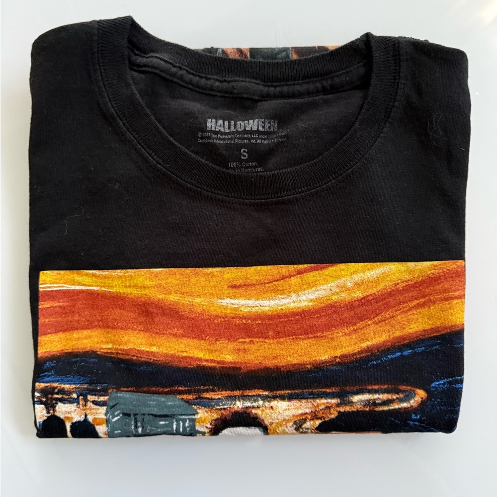 Halloween Graphic Tee with Sunset Print